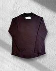 Maglione con collo ad intaglio in lana Baruffa -filati Zegna