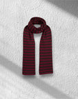 Sciarpa a righe in lana merinos
