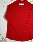 Maglione con collo ad intaglio in lana Baruffa -filati Zegna