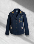 Giacca ricamata in denim