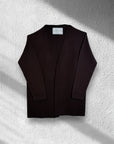 Cardigan senza bottoni in lana Baruffa - filati Zegna