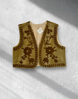 Gilet in velluto ricamato