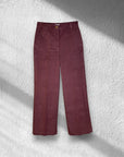 Pantaloni in fustagno vino