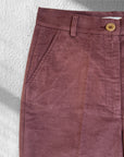 Pantaloni in fustagno vino