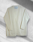 Cardigan senza bottoni in lana Baruffa - filati Zegna