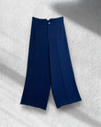Pantaloni palazzo in crêpe cady