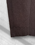 Maglione con collo ad intaglio in lana Baruffa -filati Zegna