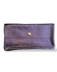 Portafoglio-clutch in pelle laminata