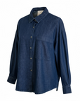 Camicia in denim blu scuro