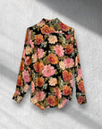 Camicia in viscosa a fiori