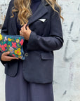 Pochette in velluto ricamato 3 misure