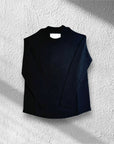Maglione con collo ad intaglio in lana Baruffa -filati Zegna