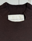 Maglione con collo ad intaglio in lana Baruffa -filati Zegna