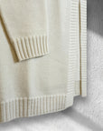 Cardigan senza bottoni in lana Baruffa - filati Zegna