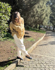 Camicia voile di cotone collo alla coreana