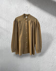 Camicia voile di cotone collo alla coreana
