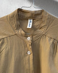 Camicia voile di cotone collo alla coreana