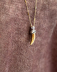 Collana corno oro e argento