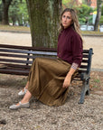 Maglione collo a cratere lana e cachemire