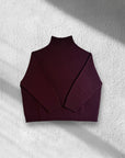 Maglione collo a cratere lana e cachemire