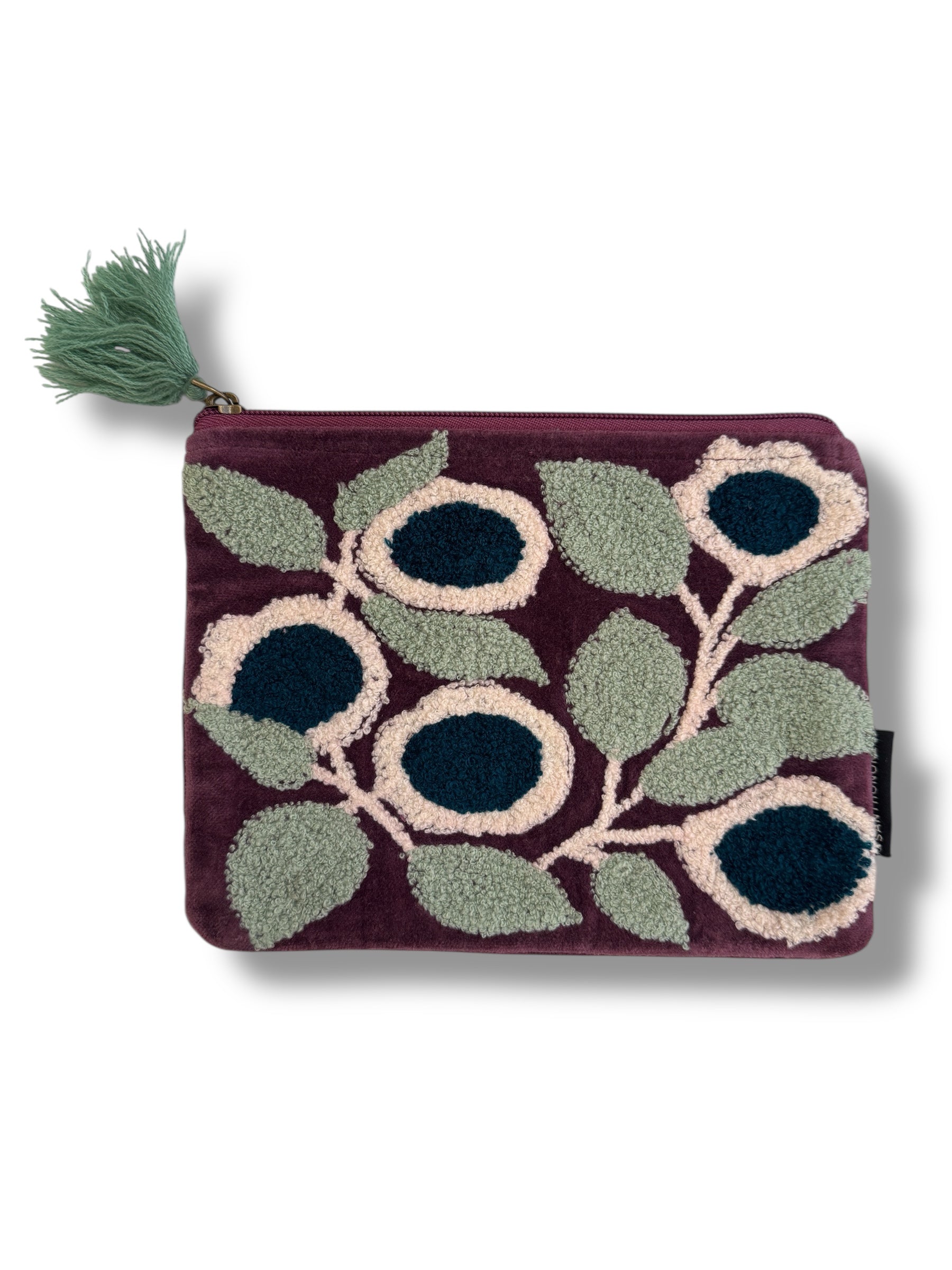 Pochette in velluto ricamato 3 misure