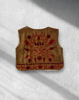 Gilet in velluto ricamato