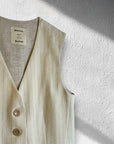 Gilet gessato panna