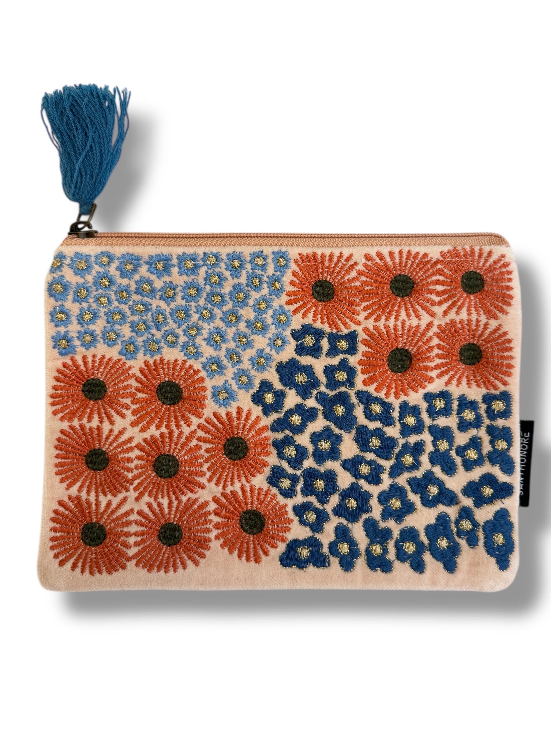 Pochette in velluto ricamato 3 misure