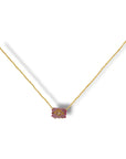 Collana in velluto e cristalli