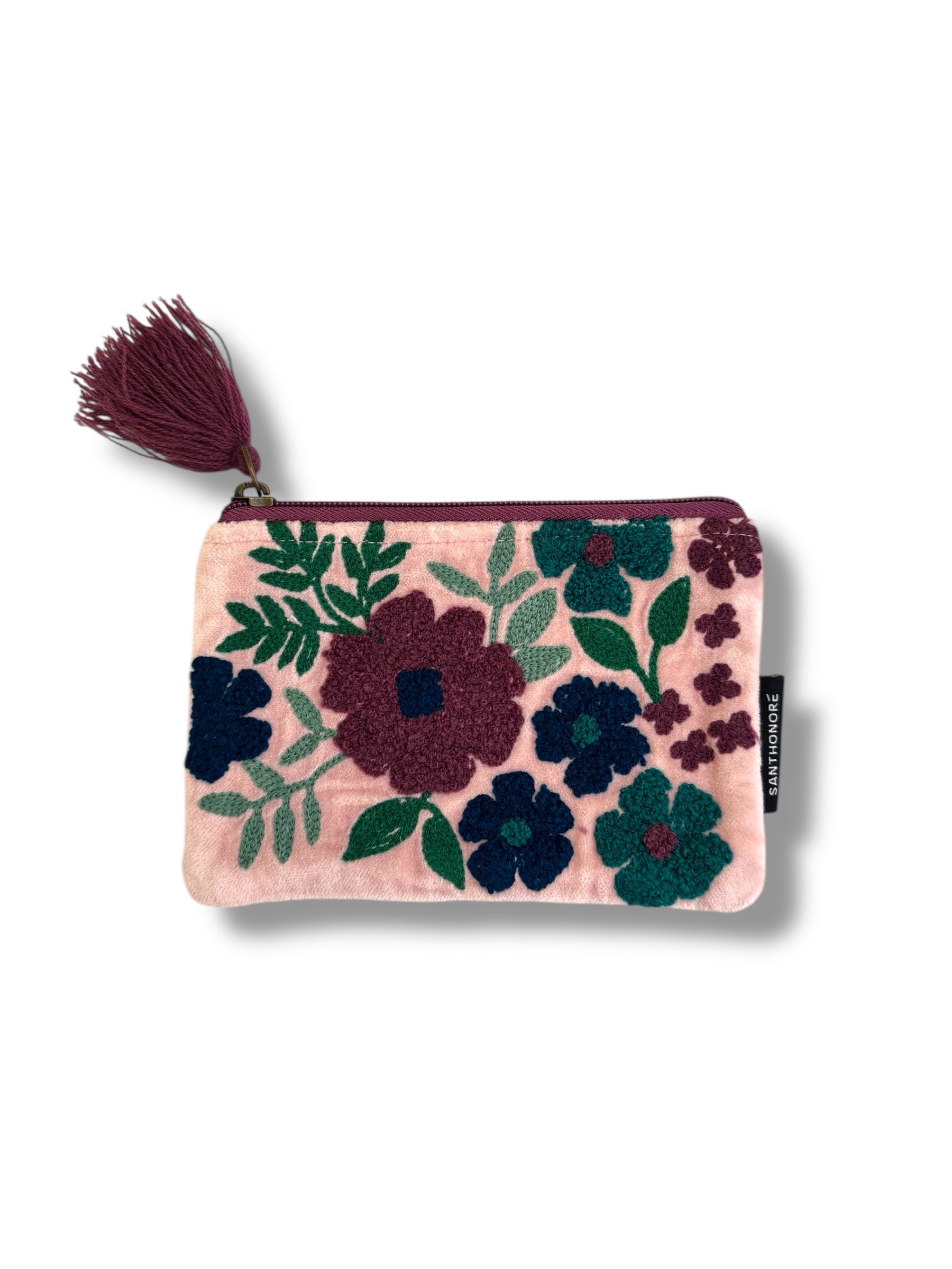 Pochette in velluto ricamato 3 misure