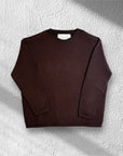 Maglione girocollo in lana Baruffa - filati Zegna