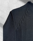 Maglione a trapezio in lana baruffa -filati Zegna
