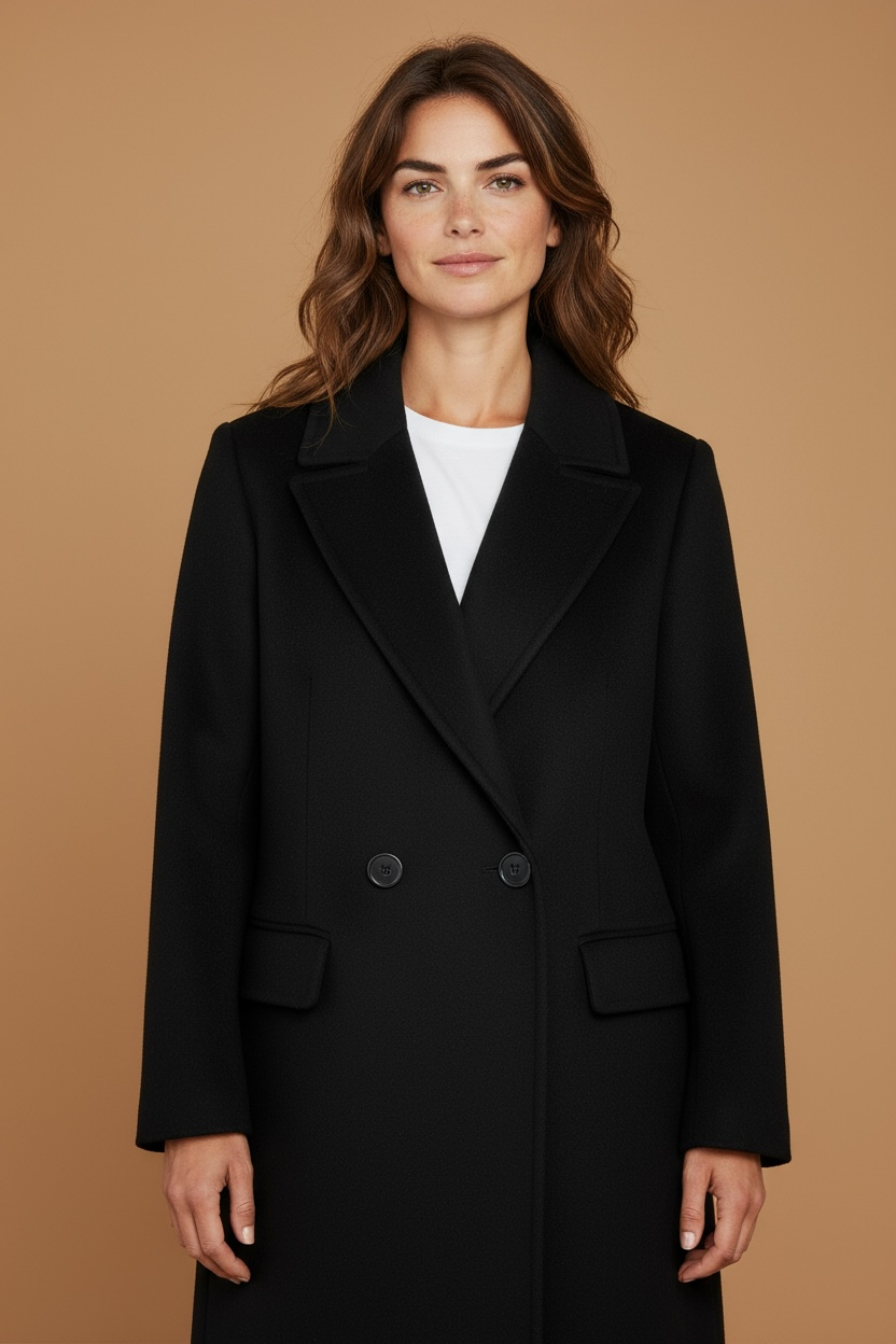 Cappotto lungo in crepe