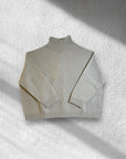 Maglione collo a cratere lana e cachemire