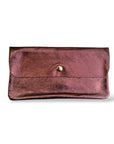 Portafoglio-clutch in pelle laminata