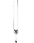 Collana rosario con triangolo in seta