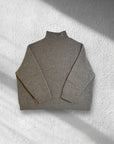 Maglione collo a cratere lana e cachemire