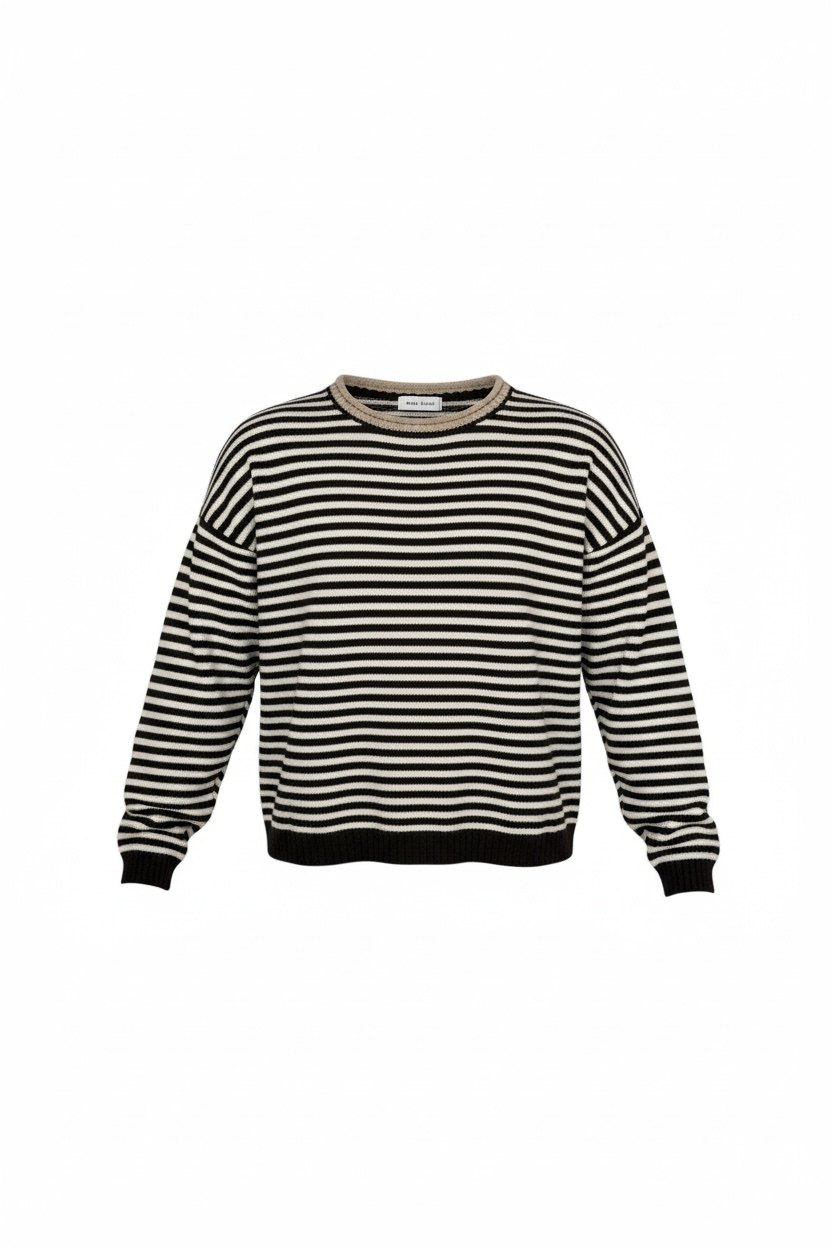 Maglione a scatoletta a righe