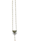 Collana rosario con triangolo in seta