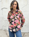 Camicia in viscosa a fiori