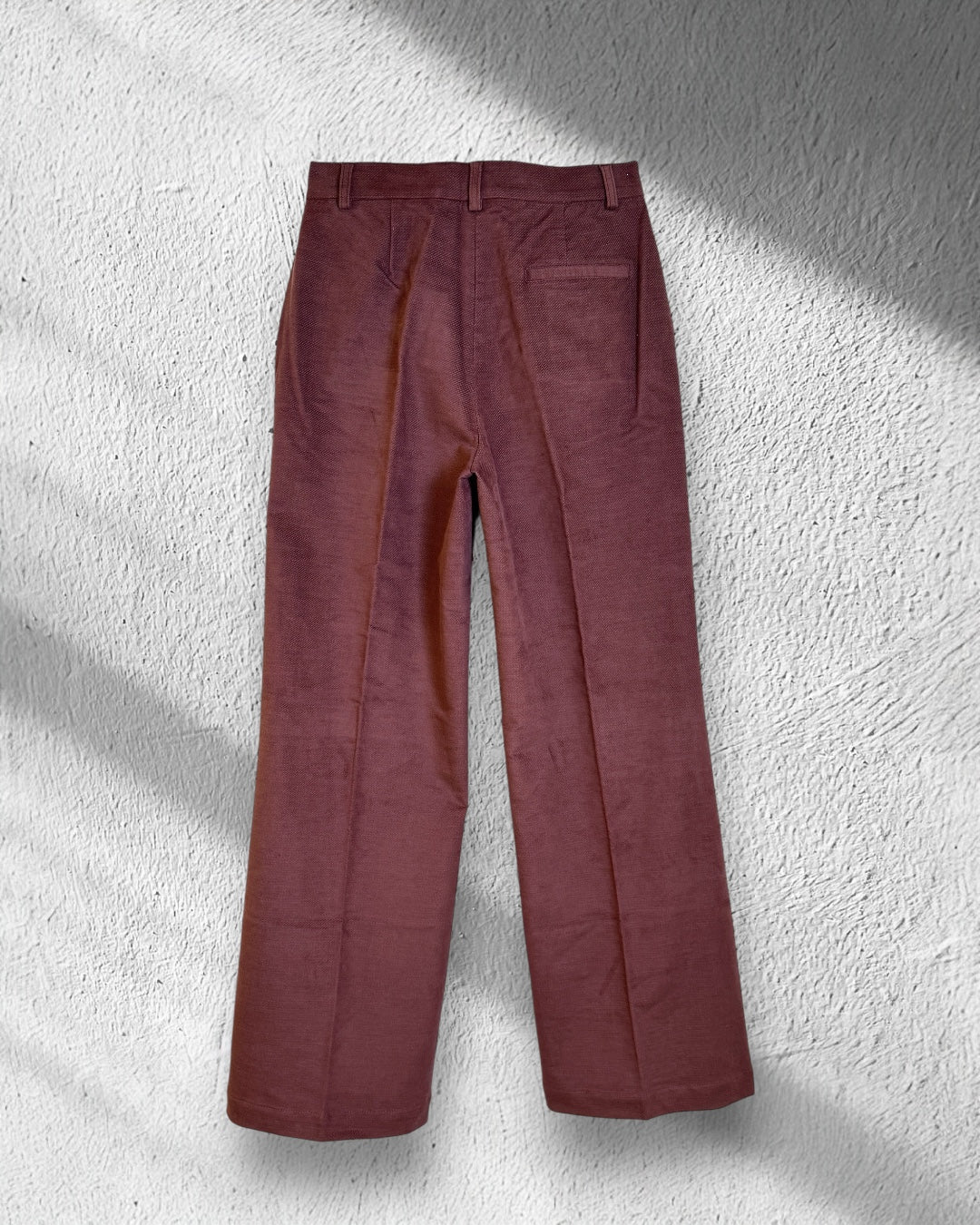 Pantaloni in fustagno vino