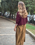 Maglione collo a cratere lana e cachemire