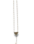 Collana rosario con triangolo in seta