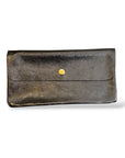 Portafoglio-clutch in pelle laminata