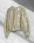 Top con ricami e paillettes
