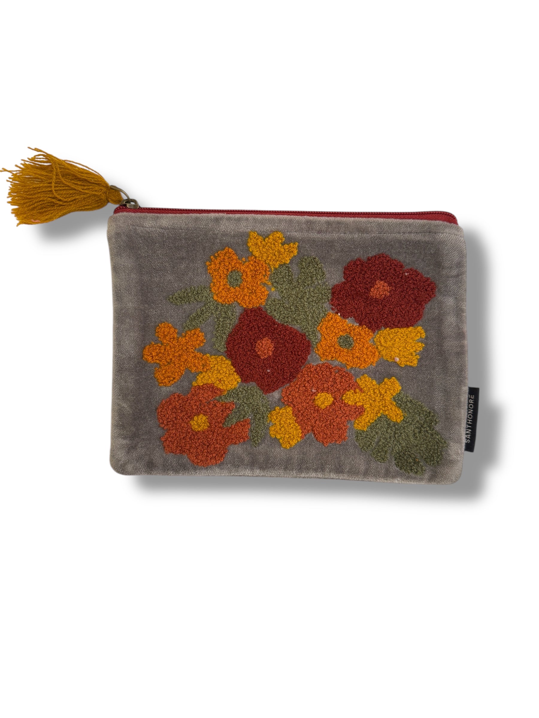 Pochette in velluto ricamato 3 misure