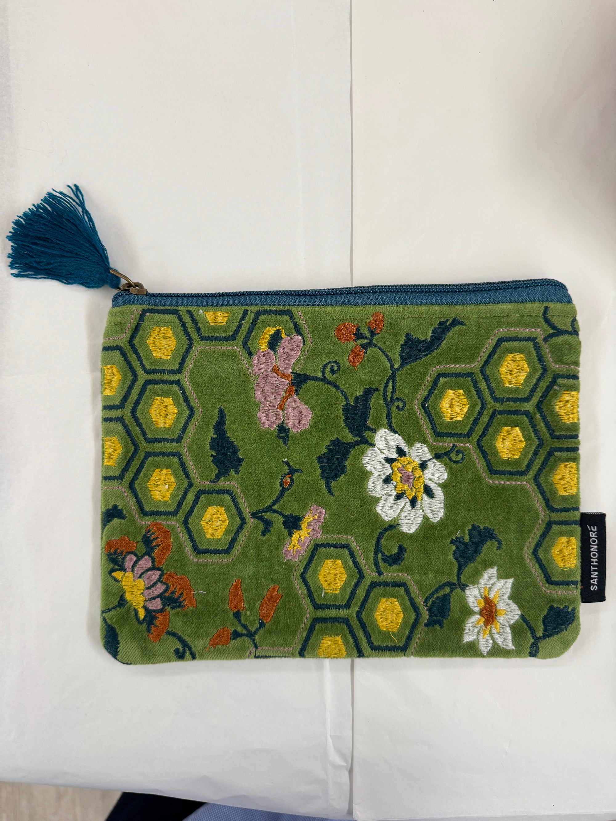 Pochette in velluto ricamato 3 misure
