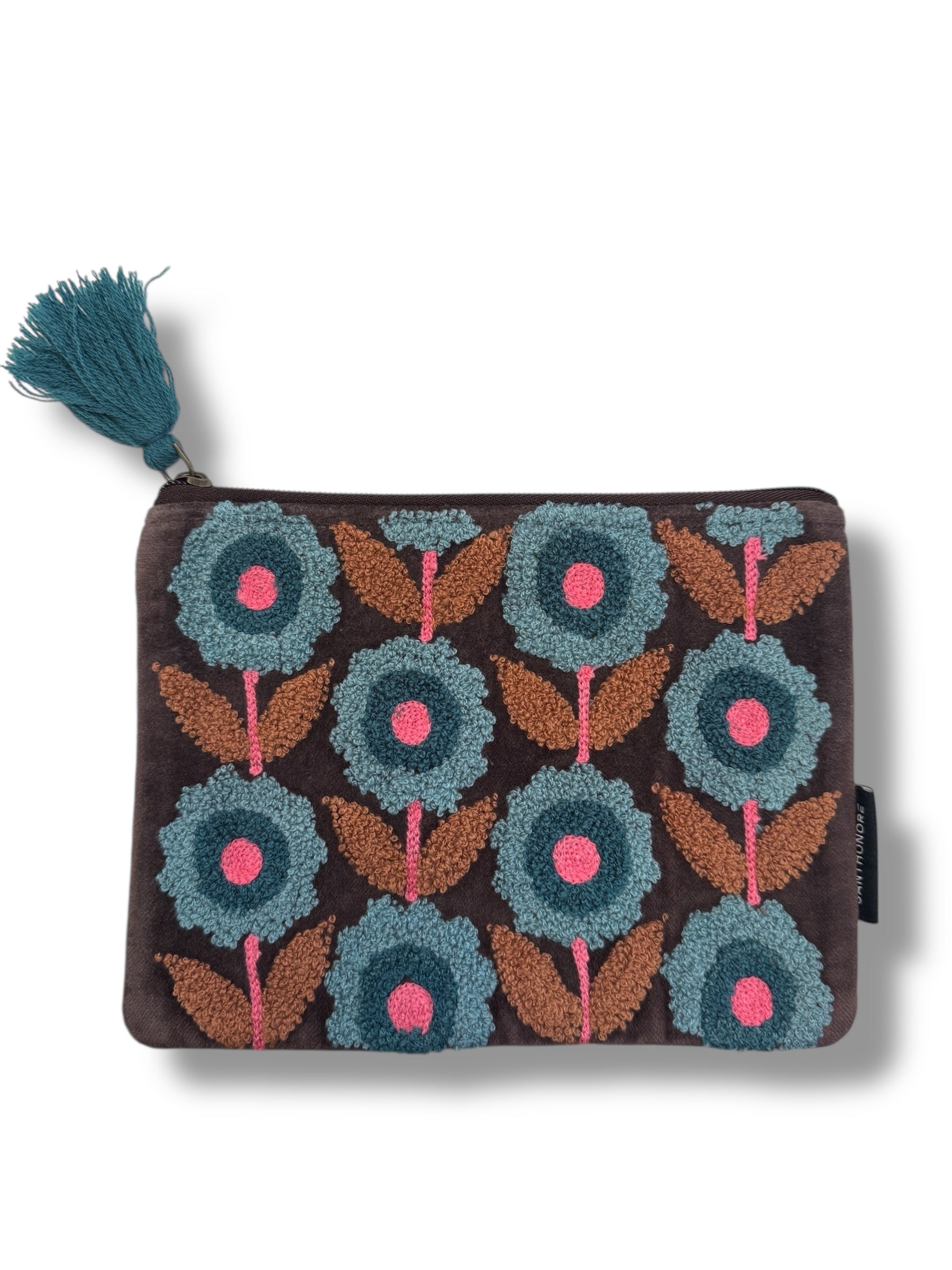 Pochette in velluto ricamato 3 misure