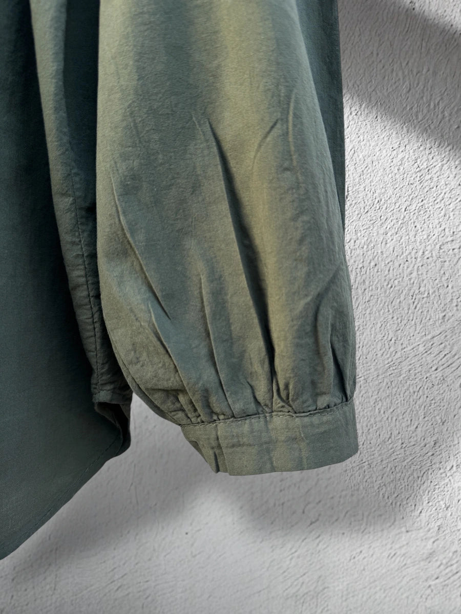 Camicia voile di cotone collo alla coreana