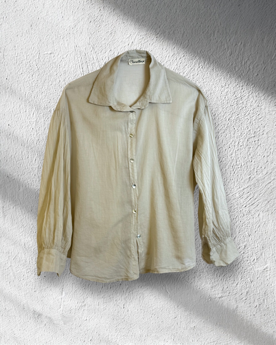 Camicia uomo in voile di cotone